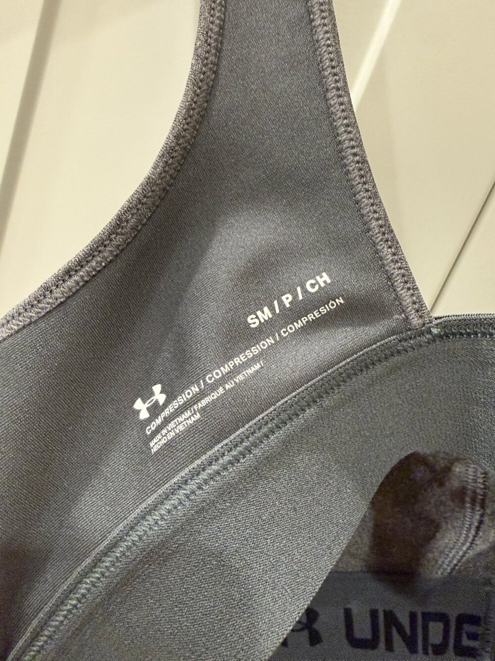 Under Armour Compression Sports Bra Gray, Size Small - Picture 4 of 4